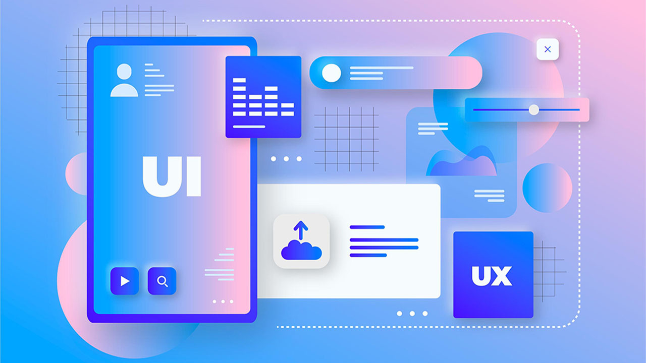 Illustration of top UIUX design trends in 2024